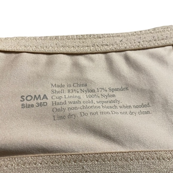 Soma Women's Tan Lightly Lined Underwire Bra - Picture 5 of 5